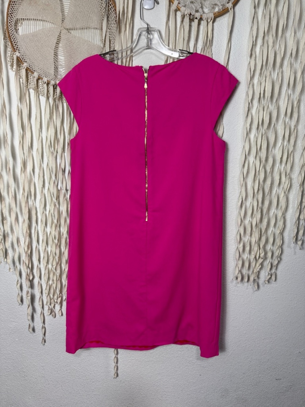 Kate Spade Hot Pink Cap Sleeve Shift Dress Size 10 - Picture 3 of 9